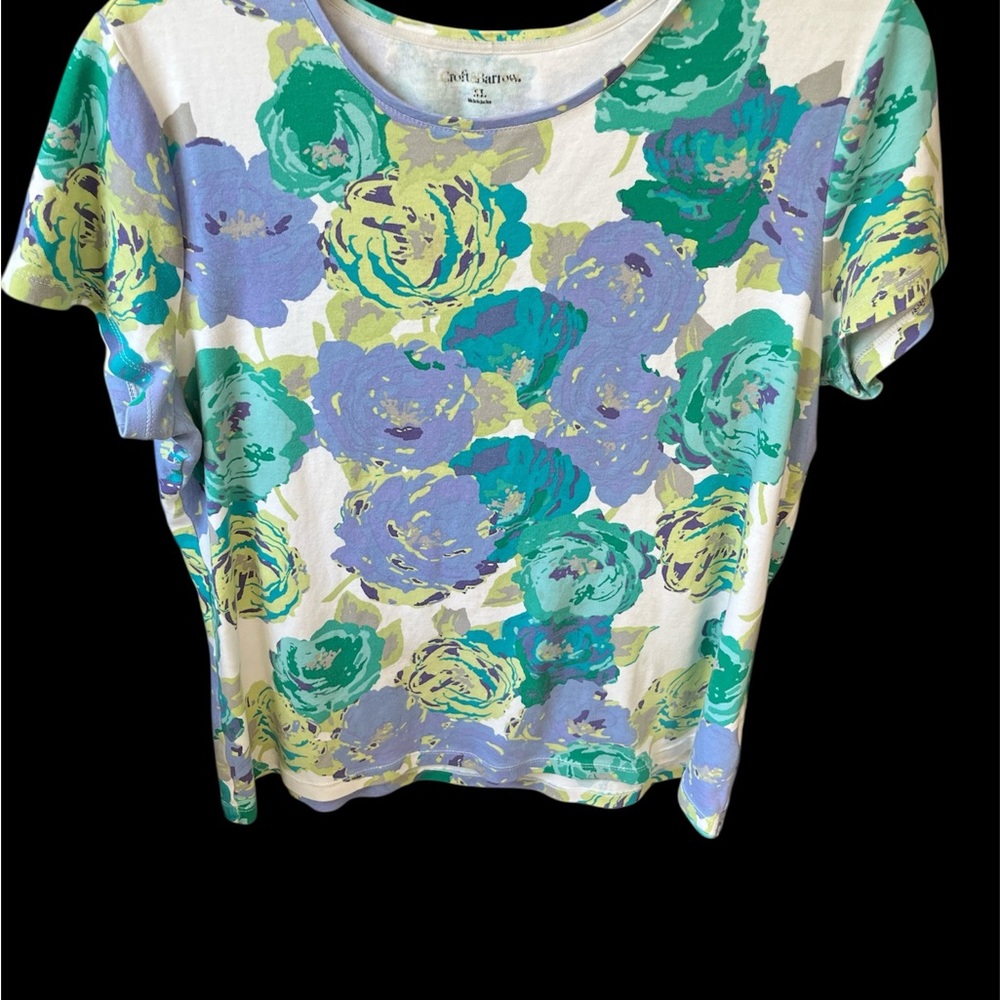 CROFT & BARROW Floral Print Women's 100% Cotton Top